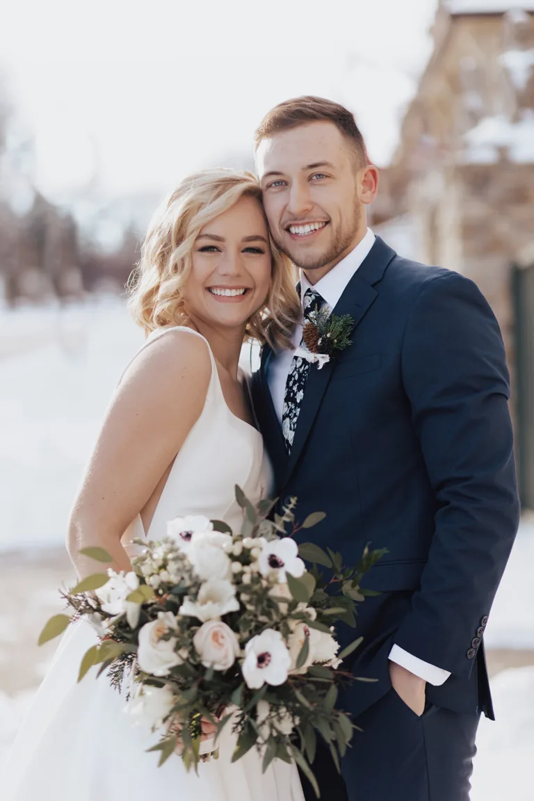 Newlyweds celebrating at Cedar Fox