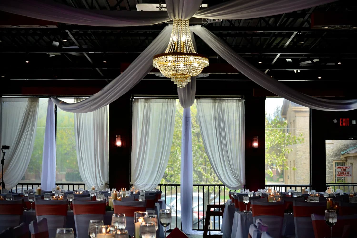 Eden Events reception room overlooking the Fox River